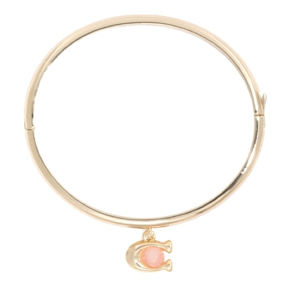 ******SOLD*****Coach Gold Bracelet with Pink Charm - Picture 1 of 6